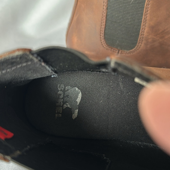 SOREL Emelie Il Waterproof Chelsea Brown Boot elastic side rubber sole Sz 8 - Picture 7 of 11